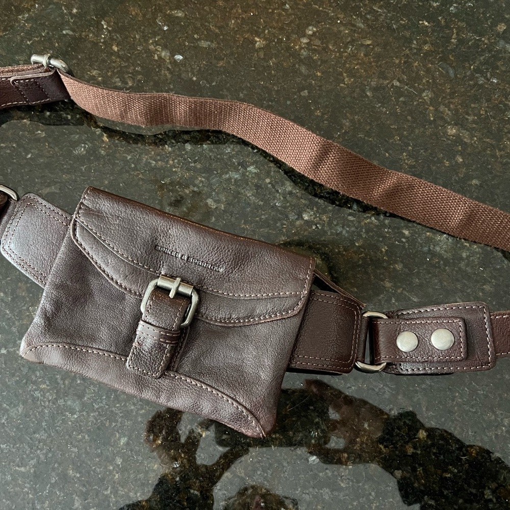 Brown Leather Belt Bag